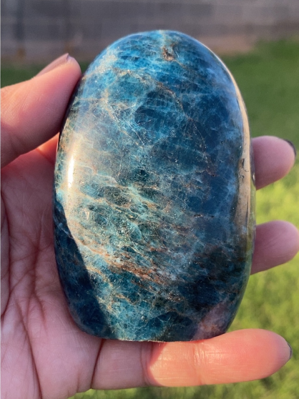 Blue Apatite Freeform Crystal